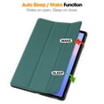 thumbnail image 4 of ELEHOLD Case for Samsung Galaxy Tab S10 FE+, Slim Stand Protective Case with S Pen Holder, Auto Sleep/Wake PU Leather Folio Cover,Darkgreen, 4 of 7