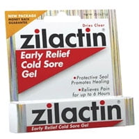 Zilactin Cold Sore Gel, Medicated Gel - 0.25 Oz, 2