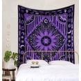thumbnail image 2 of The Art Box 54 x 82 in Purple Sun Moon Wall Art Tapestry Living Room Home Decor Wall Hanging Poster Tapestries, Twin Full, Queen King, 2 of 3