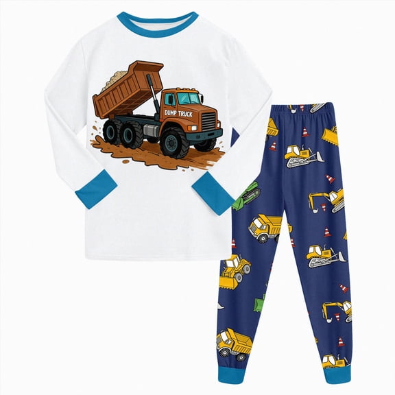 Toddler Boys Pajamas Kids Pjs Set Soft Stretchy Long Sleeve Top and Pants 6-12 Months 12-24 Months 2t 3t 4t 5t 6t 7t 8t 9t Children(White,4-5 Years)
