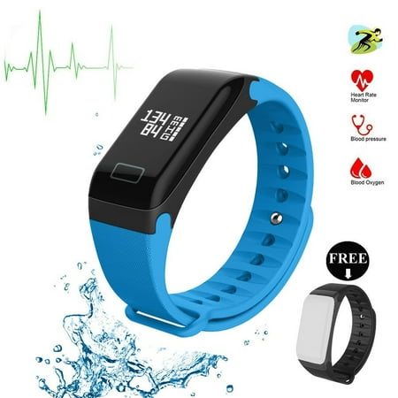 Fitness Tracker Fitness Watch Smart Bracelet with Heart Rate Moniter Blood Pressure Blood Oxygen Pdeometer Sleep Monitoring Calories Track for Daily Activity and (Best Fitness Tracker For Sleep Tracking)