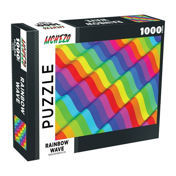 Mchezo Rainbow Waves 1,000 Piece Jigsaw Puzzle, Abstract Design