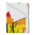 thumbnail image 2 of Pride Soft Flannel Fleece Throw Blanket, Hand Drawn Rainbow Heart Arrows and Doodles Love Word Homosexuality Special Day, Cozy Plush for Indoor and Outdoor Use, 70" x 90", Multicolor, by Ambesonne, 2 of 5