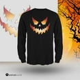 thumbnail image 5 of Halloween Evil Jack-O-Lantern Pumpkin Black Long Sleeve T-Shirt Adult X-Large, 5 of 6