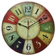 thumbnail image 1 of Reloj silencioso de 30 cm, jarrón de lavanda de estilo vintage, decoración de jaula para sala de estar, oficina, cocina, dormitorio, bar. JM MX-0139553FYD, 1 of 3