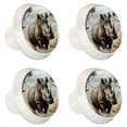 thumbnail image 2 of 4 Pcs Abstract Rhinoceros Knobs for Kitchen Cabinet Cupboard Dresser Bookcase Drawer Pulls Handles Round Home Decor, 2 of 8