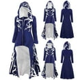 thumbnail image 1 of TIMIFIS Costumes de Renaissance pour Femmes Robe à Capuche Lacée Vintage Pull Long à Capuche Cape - Automne/hiver, 1 of 6