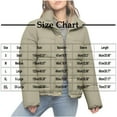 thumbnail image 2 of Nfurl Womens Winter Puffer Jackets Warm Zip up Button Down Coats Winter Going Out Outerwear Solid Color Quilted Puffy Jacket with Pockets Blue L, 2 of 4