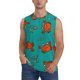 thumbnail image 1 of Balery Colorful Crab Camisetas sin mangas para hombre, absorbe la humedad y protege contra el mal olor.-Small, 1 of 7