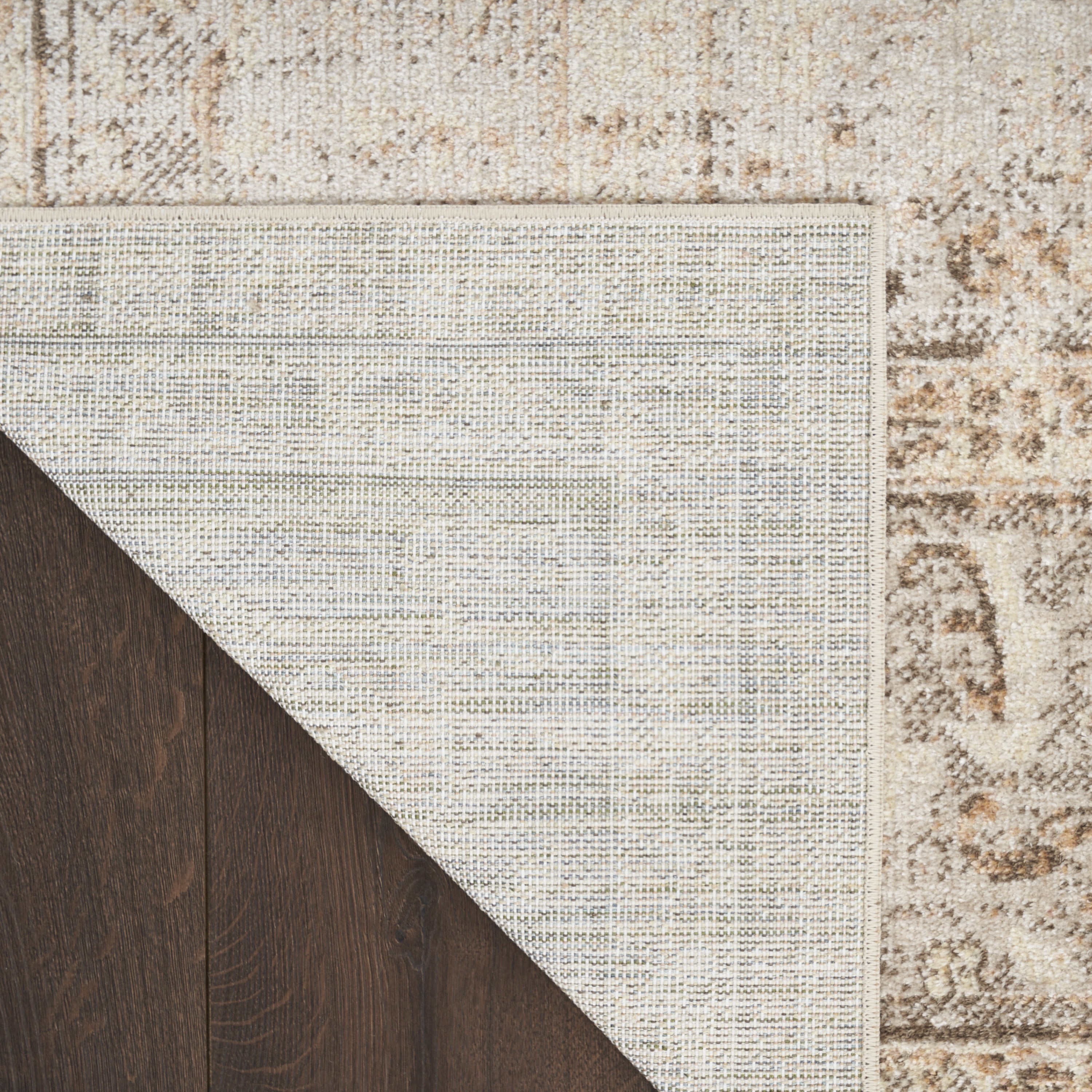 Nourison Astra Machine Washable Center medallion Beige 7'10" x 10' Area Rug (8x10)