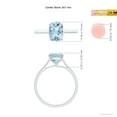 thumbnail image 3 of ANGARA Natural Prong-Set Cushion 1.85 ct Aquamarine Solitaire Ring in 925 Sterling Silver for Women (Size-9x7mm) | March Birthstone, Anniversary, Jewelry Gift for Women | Natural Aquamarine Ring, 3 of 7