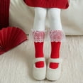 thumbnail image 2 of KyCheLot Girls Dress Socks Cute Knee High Socks Lace Trim Soft Knit Breathable Long Cotton Stockings 3-10 Years, 2 of 7