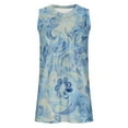 thumbnail image 5 of Aloohaidyvio Womens Dressy Tank Tops Casual Summer Floral Sleeveless Tops Trendy Tie Back Flowy Tank Top(Light Blue L), 5 of 5
