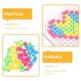 thumbnail image 4 of 4Pcs Puzzle Coasters White Abs Material Heat Resistant For Cup Mat Home Decoration Valentines Day Gift, 4 of 5