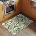 thumbnail image 2 of Spring Rose Front Door Rugs 2x3 ft Vintage Watercolor Yellow Floral Plant Leaf Green Linen Small Rug for Entryway Non Slip Washable Bathroom Door Mat Absorbent Floor Mat for Indoor Entrance, 2 of 9