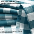 thumbnail image 3 of HEIRLOOM COMFORT Gingham Check Kitchen Towels 12 Pack, 18"x26", 100% Cotton, Super Absorbent & Quick Dry, Durable Dish Towel for Drying Dishes, Machine Washable, Everyday Use - Teal, White, 3 of 6
