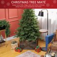 thumbnail image 4 of HOMCOM 24" Wooden Christmas Tree Collar Box Dark Distressed Wood Finish, 4 of 10