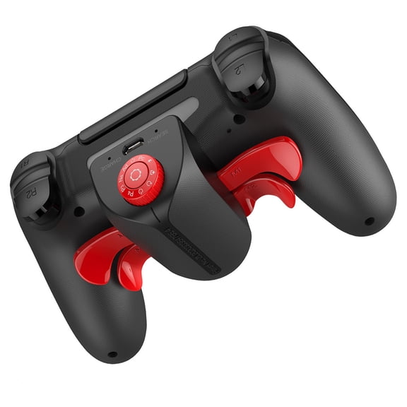 IPEGA PS4 Controller Button Extender with Turbo Rapid Fire - Custom Key Mapping Adapter for FPS Games, PUBG/COD Gaming Accessory with One-Click Burst