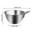 thumbnail image 3 of Stainless Steel Egg Beating Salad Mixing Bowl Stainless Steel Mixing Bowls For Baking Cooking And Prep With Non Base 13x7.5cm, 3 of 6
