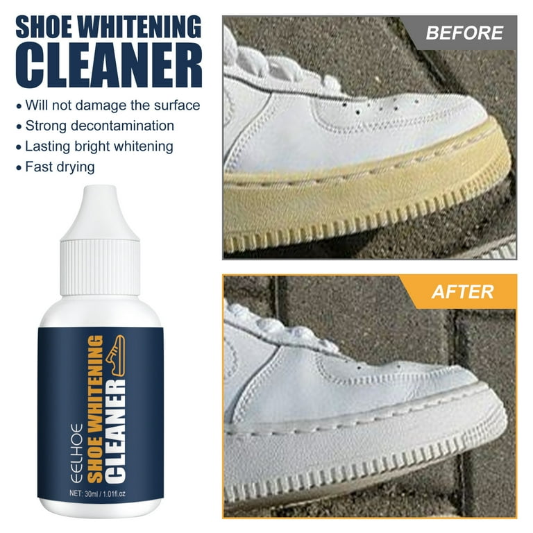 Washing Shoe with Foam Cleaner. White Leather Footwear and Cleaning  Supplies Stock Photo - Image of shoe, background: 171373334