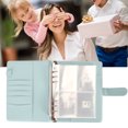 thumbnail image 1 of 100 Envelopes Challenge Binder, Pen Slots Simple Waterproof A5 Savings Binder Card Slots Durable with Cash Envelopes for Travel Blue, 1 of 8