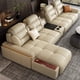 thumbnail image 2 of Premium Italian Genuine Leather Sectional Sofa Sets Couch Sofas with USB and Bluetooth Speaker - MINGDIBAO Living Room Furniture My Lux Decor Round, 2 of 12