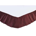 thumbnail image 1 of VHC Brands Jupe de Lit Rouge Cumberland Rustique & Lodge, Simple, Piment, 1 of 4