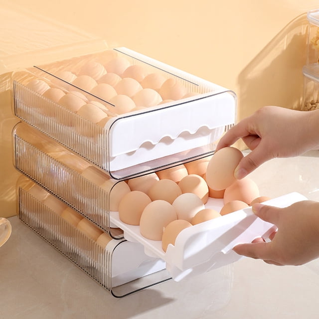 Caja y Bandeja para Guardar Huevos En El Refrigerador. Porta Huevos Especiales y Contenedor para Guardar Huevos.