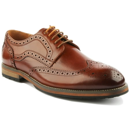 

JUSTINREESS Rudolph Men s Leather Lace Up Brogue Shoes In Brown Size 10