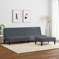 thumbnail image 4 of vidaXL 2 Piece Sofa Set Dark Gray Velvet, 4 of 6