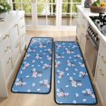 thumbnail image 4 of Kitchen Rugs Sets Of 2,Pioneer Flower Floral Print Pattern Anti Fatigue Kitchen Mat Rugs Non Slip Washable,Decorative Kitchen Floor Mats for Kitchen,Sink,Laundry,17"x47"+17"x47", 4 of 5