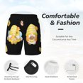 thumbnail image 3 of Zufioo Bee Happy Sunflower Gnomes Mens Swimsuit Trunks with Compression Liner,Quick Dry Sports suit,Beach Board Shorts with Pockets,Bathing Suits-Medium, 3 of 6
