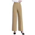thumbnail image 2 of FNFYFH Dress Pants Women Wide Leg Pull On Stretchy Work Pants Women High Waisted Business Casual Trousers with Pockets, 2 of 7