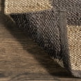 thumbnail image 5 of nuLOOM Christana Traditional Checkered Jute Area Rug, 7' 6" x 9' 6", Dark Gray, 5 of 9