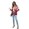 thumbnail image 4 of Uvplove Women Long Sleeve Soft Basic Knit Cardigan Sweater,Christmas Red,3XL,(S-3XL), 4 of 8