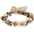 thumbnail image 2 of Diadema de flores bohemias para mujeres y niñas, Corona de rosas, adorno de fiesta, festival, playa, viajes, accesorios para el cabello, 2 of 5