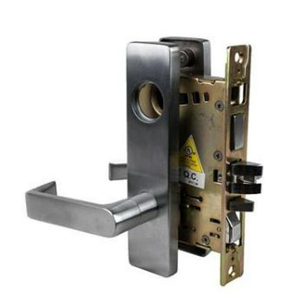 Right Handed Grade 1 Commercial Heavy Duty Mortise Lock in Satin Chrome Passage Function with