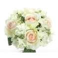 thumbnail image 4 of Admired By Nature 9 Stems Artificial Rose Hydrangea Mixed Bouquet, Cream/Pink, 4 of 4