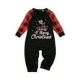 thumbnail image 4 of Qiylii Christmas Family Matching Sleepwear Set, Deer Print Tops+Plaid Trousers, 4 of 10