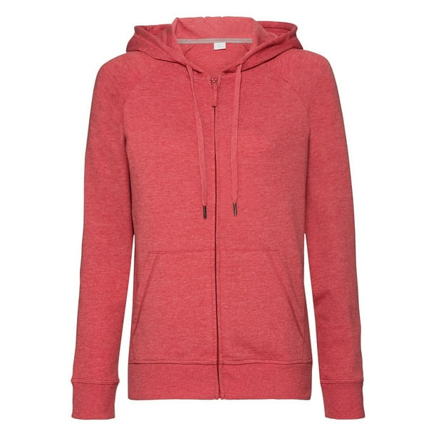 Russell - Chaquetilla con capucha modelo HD para mujer (Rojo Jasepado)