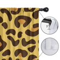 thumbnail image 4 of Blackout Kids Curtains,Yellow and Brown Of Leopard Print Childrens Insulated Curtains Set Of 2,Bedroom Essentials,Toddler Room Decor 52"x84", 4 of 5