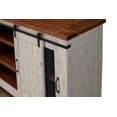 thumbnail image 4 of Martin Svensson Home Rustic Solid Wood Taos TV Stand, Antique White and Age Distressed Pine, 4 of 10