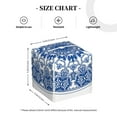 thumbnail image 4 of KLL Blue Watercolor Print Tissue Box Cover,Leather Tissue Holder Square Facial Tissue Case Facial Paper Organizer Dispenser for Bathroom, Vanity Countertop, 4 of 7