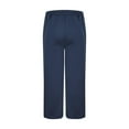thumbnail image 6 of Mens Sweatpants Baggy Drawstring Elastic Waist Wide Leg Pants Fall Light Weight Sweat Pants with Pockets Navy M, 6 of 7
