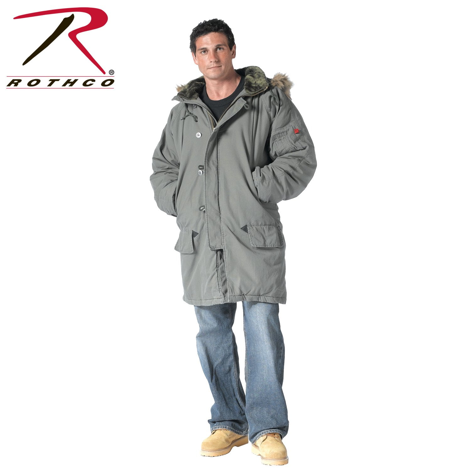 Rothco Vintage N 3B Parka Olive Drab 3X Large Walmart