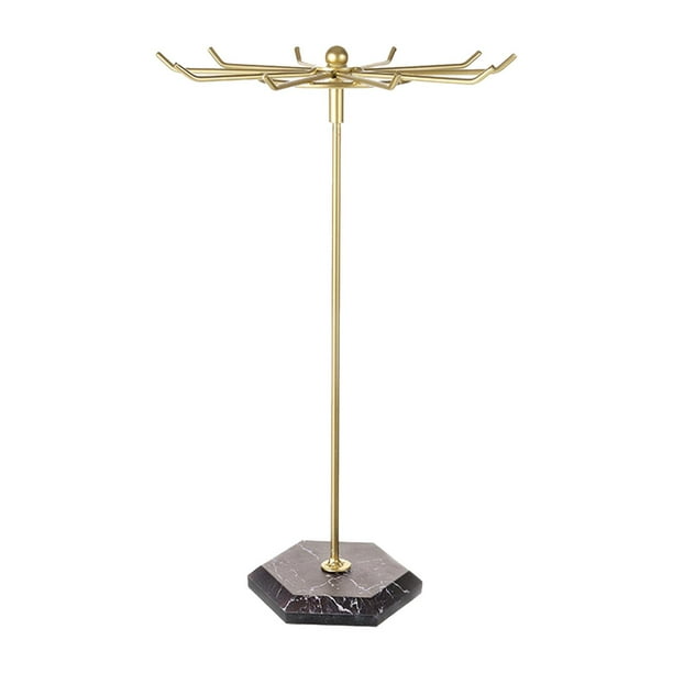 Soporte de exhibición para collares Yuyangstore Organizador de joyas Dorado