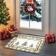 thumbnail image 4 of Felpudo navideño con piñas | Felpudo navideño de poliéster verde | Alfombra antideslizante para entrada (60 x 40 cm) | Decoración festiva para puerta de entrada | Uso en interiores y exteriores |, 4 of 6