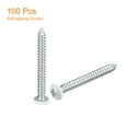 thumbnail image 3 of ST4x40mm White Screws Self Tapping Screws, 100 Pack Pan Head Phillips Wood Screws for Woodworking, 3 of 5