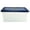 Navy, variant on File Tote with Hinged Lid, Clear/Navy - Letter Size Hanging File Organizer Box - Stackable Document Storage Container for Home & Office