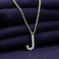 thumbnail image 4 of 18K Yellow Gold Plated Initial Necklace | Moissanite Diamond Alphabet Necklace | Dainty Necklaces for Her | Letter "J" Pendant Necklace |18" + 2" Adjustable Chain, 4 of 6